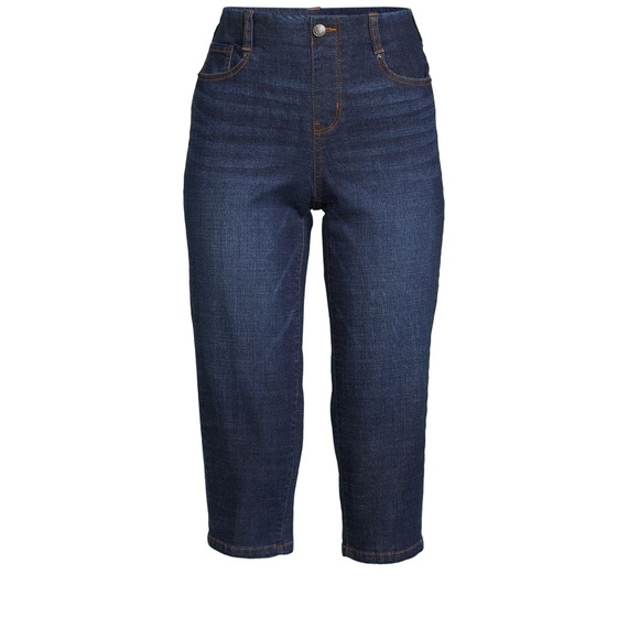 2 pairs XL - NWT Pull on Denim Capri for Women from Time and Tru - Picture 5 of 8